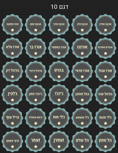 סט 100 מדבקות תבלינים מפוארות להדבקה על צנצנות מזון ותבלינים עמידות במים וסבון